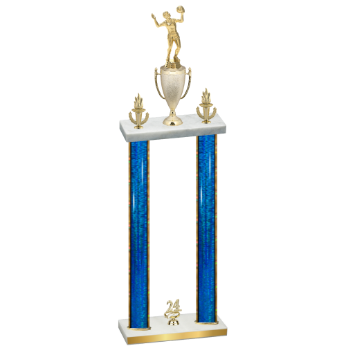 Double Blue Glacier Year Volleyball Trophy
