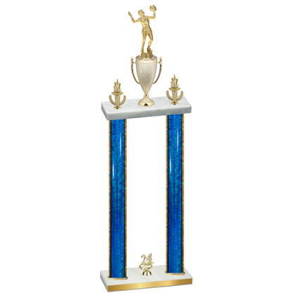 Double Blue Glacier Year Volleyball Trophy