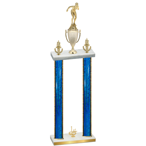 Double Blue Glacier First Place Tennis Trophy