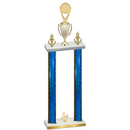 Double Blue Glacier Fourth Place Insert Trophy