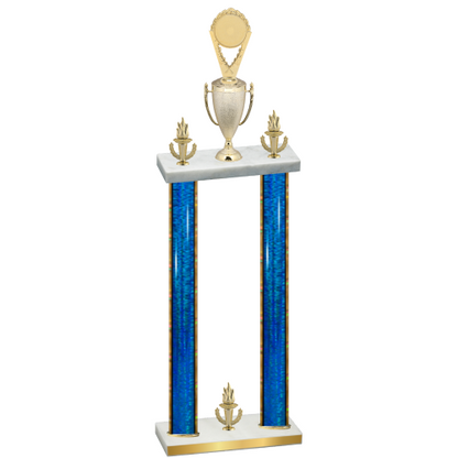 Double Blue Glacier Victory Insert Trophy