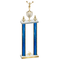 Double Blue Glacier First Place Cheerleading Trophy