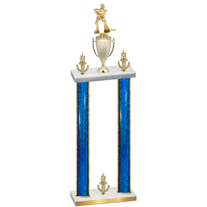 Double Blue Glacier Victory Hockey Trophy