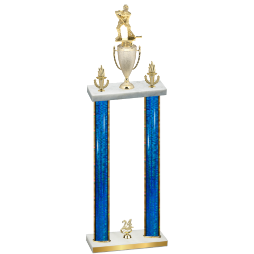 Double Blue Glacier Year Hockey Trophy