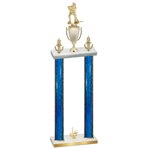 Double Blue Glacier First Place Hockey Trophy
