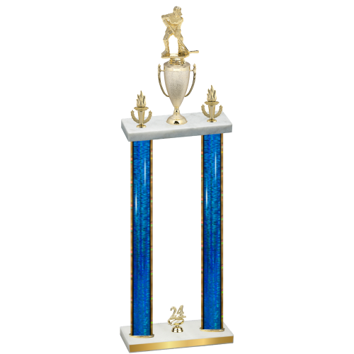 Double Blue Glacier Year Hockey Trophy