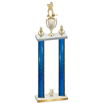 Double Blue Glacier Year Hockey Trophy