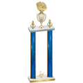 Double Blue Glacier Second Place Basketball Trophy