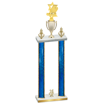 Double Blue Glacier Year Pickleball Trophy