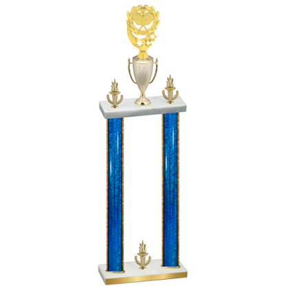 Double Blue Glacier Victory Pickleball Trophy