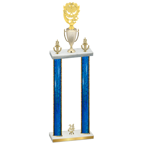 Double Blue Glacier Year Pickleball Trophy