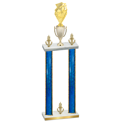 Double Blue Glacier Victory Pickleball Trophy