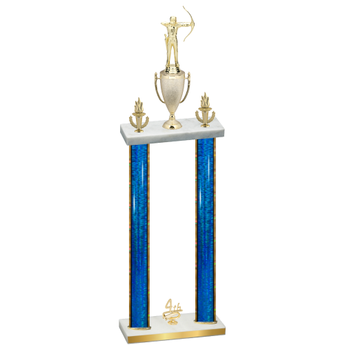 Double Blue Glacier Fourth Place Archery Trophy