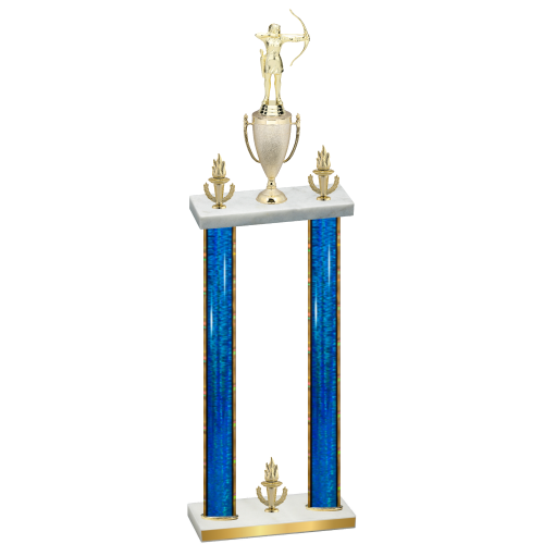 Double Blue Glacier Victory Archery Trophy