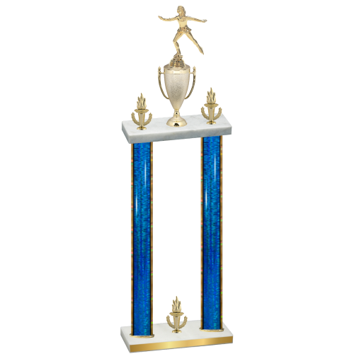 Double Blue Glacier Victory Skater Trophy