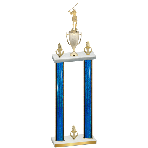 Double Blue Glacier Victory Golf Trophy