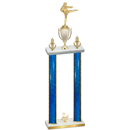 Double Blue Glacier Second Place Karate Trophy