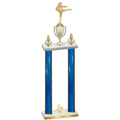 Double Blue Glacier Fourth Place Karate Trophy