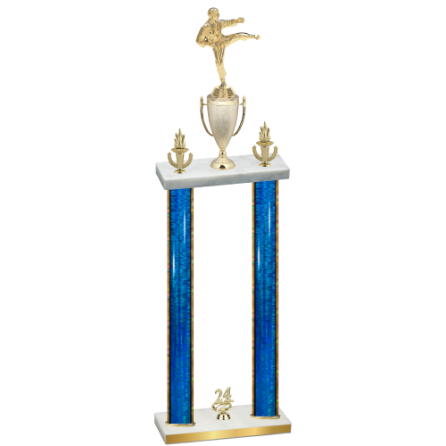 Double Blue Glacier Year Karate Trophy