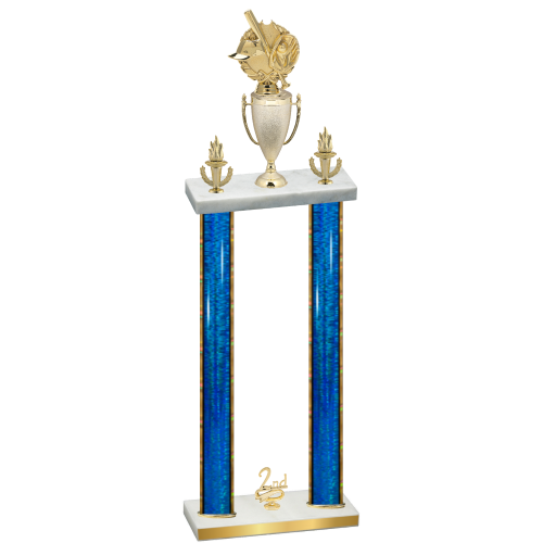 Double Blue Glacier Second Place Baseball Trophy