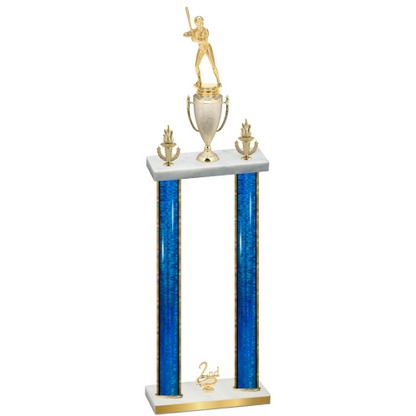 Double Blue Glacier Second Place Softball Trophy