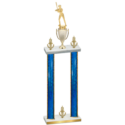 Double Blue Glacier Victory Softball Trophy
