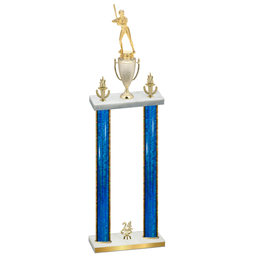 Double Blue Glacier Year Softball Trophy