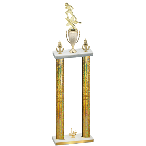 Double Gold Glacier First Place Football Trophy
