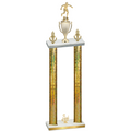 Double Gold Glacier Third Place Soccer Trophy