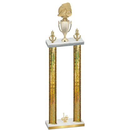 Double Gold Glacier First Place Soccer Trophy