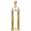 Double Gold Glacier Third Place Soccer Trophy
