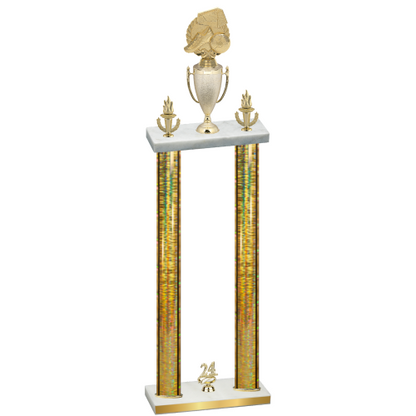 Double Gold Glacier Year Soccer Trophy