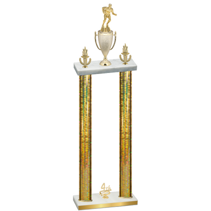 Double Gold Glacier Fourth Place Rugby Trophy