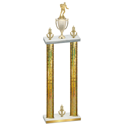Double Gold Glacier Victory Rugby Trophy