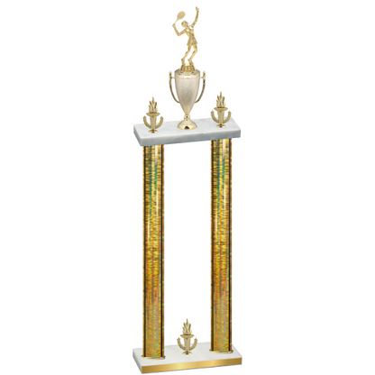 Double Gold Glacier Victory Tennis Trophy