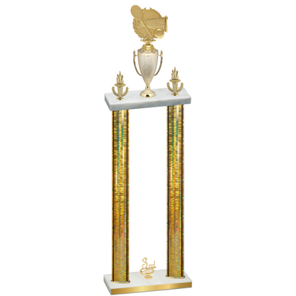 Double Gold Glacier Third Place Tennis Trophy