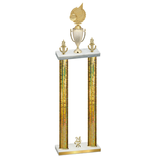 Double Gold Glacier Year Volleyball Trophy