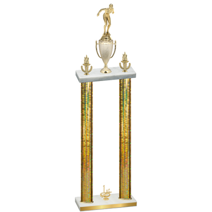 Double Gold Glacier First Place Tennis Trophy