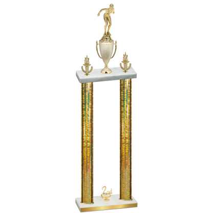 Double Gold Glacier Second Place Tennis Trophy