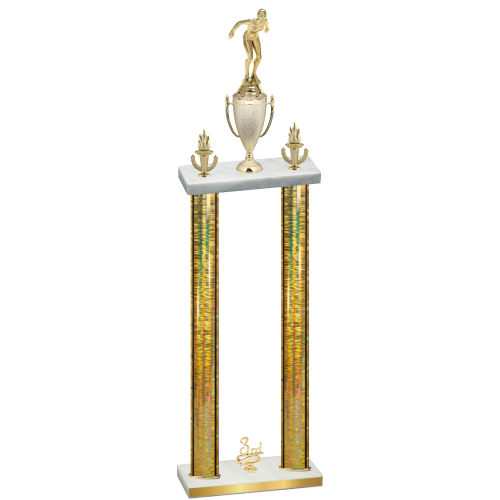 Double Gold Glacier Third Place Tennis Trophy