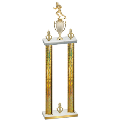 Double Gold Glacier Victory Football Trophy