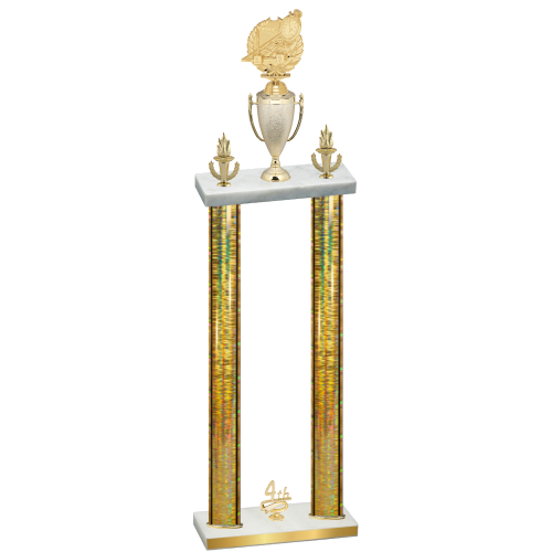 Double Gold Glacier Fourth Place Swimming Trophy