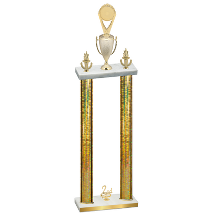 Double Gold Glacier Second Place Insert Trophy