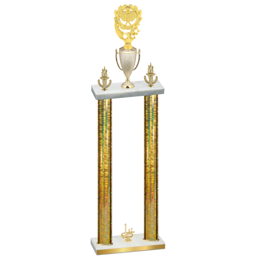 Double Gold Glacier First Place Pickleball Trophy