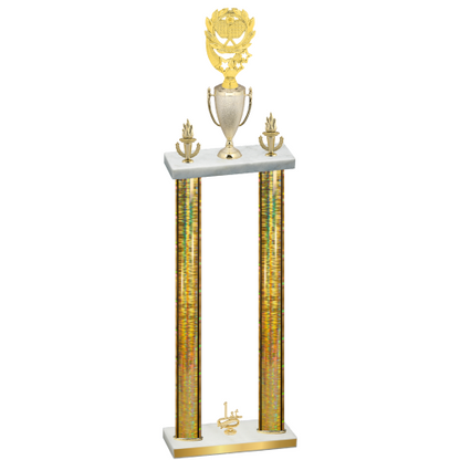 Double Gold Glacier First Place Pickleball Trophy