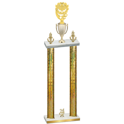 Double Gold Glacier Year Pickleball Trophy