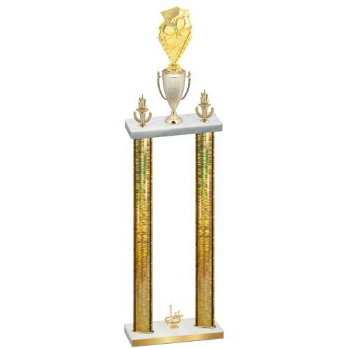 Double Gold Glacier First Place Pickleball Trophy