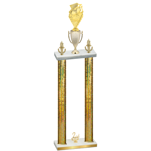 Double Gold Glacier Second Place Pickleball Trophy