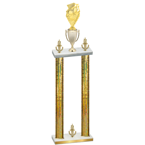 Double Gold Glacier Victory Pickleball Trophy