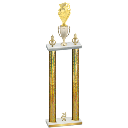 Double Gold Glacier Year Pickleball Trophy
